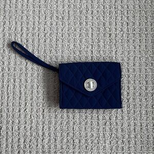Vera Bradley Navy Quilted Wristlet